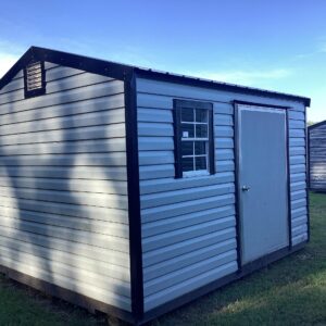 10x12 Wood Utility Gray/Black